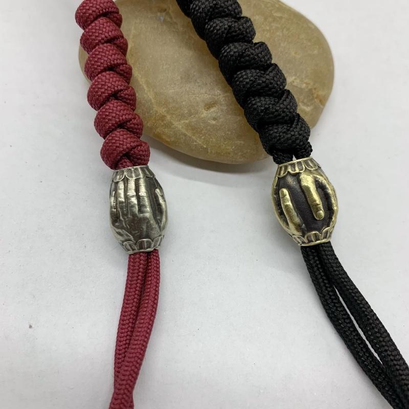 

Hand Shape 6.5mm Hole Brass Spacer Beads Paracord Pendant Lanyard Charms Metal Bead Outdoor Gadgets