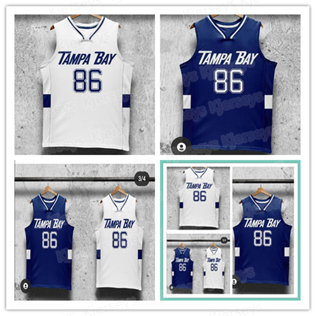 

Champions Steven Stamkos Hockey basketball Jersey tank Tampa Bay Lightning Johnson Point Palat Kucherov Hedman McDonagh Vasilevskiy Reverse, Black;red