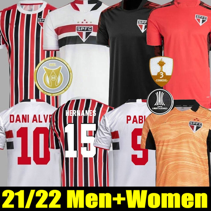 

21 22 Sao Paulo soccer jerseys DANI ALVES PABLO IGOR GOMES football jersey training shirts HERNANES LUAN LUCIANO uniforms goleiro camisa treino man women 2021 2022