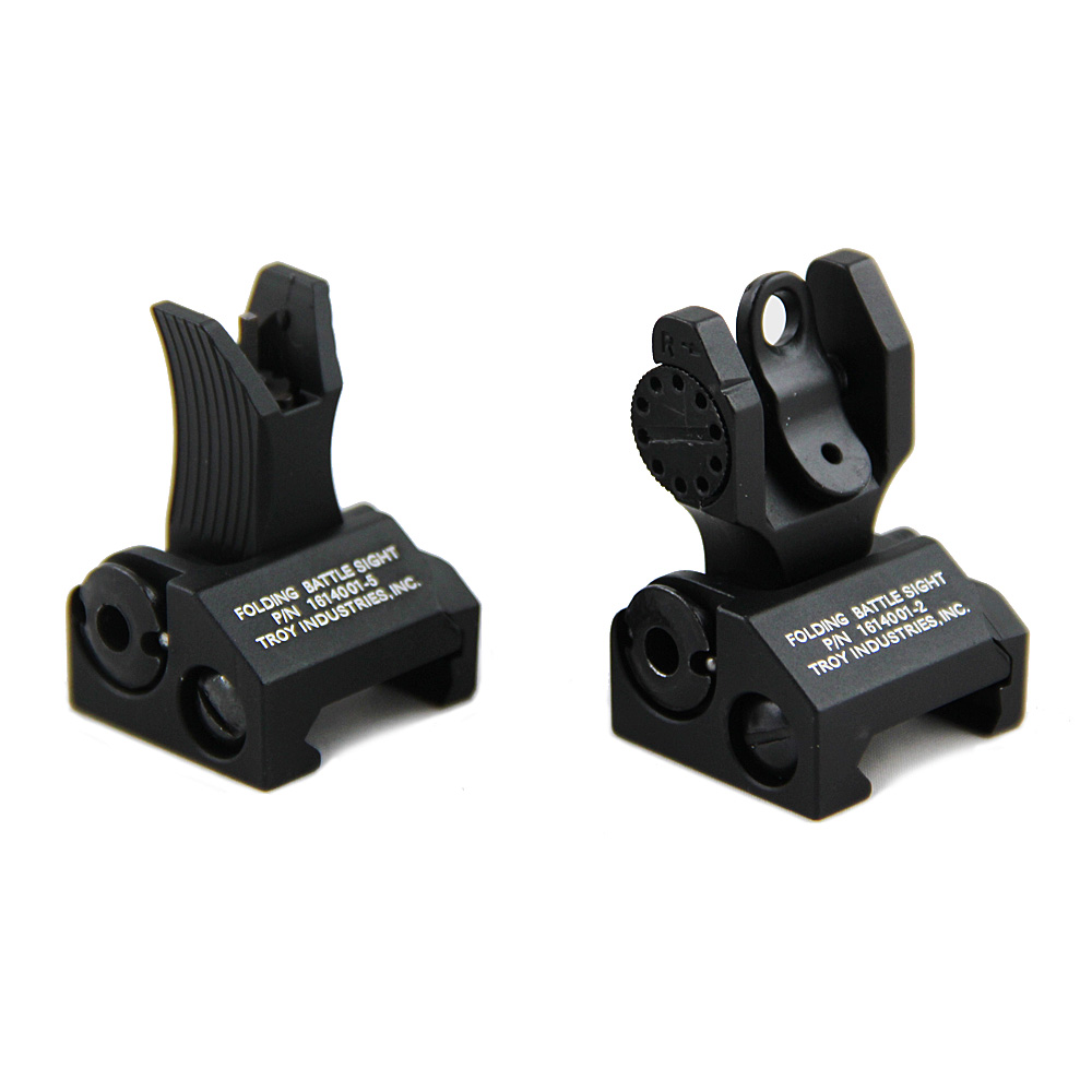 

Micro Troy Front and Rear Foldable Flip Up Sight M4 Style Fit 20mm Rail