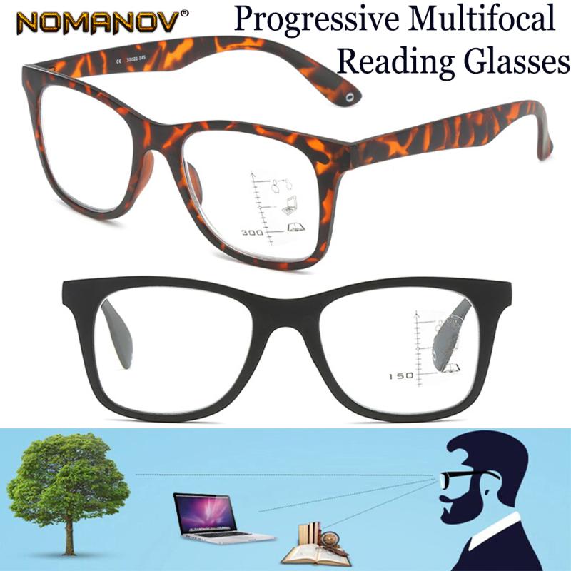 

Sunglasses Classic Retro Eyeframe Anti-blue Light Anti-fatigue Progressive Multifocal Reading Glasses Add +0.75 +1.25 +1.5 +1.75 To +4