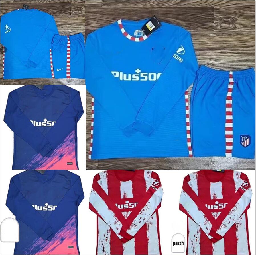 

Long sleeve 21-22 Soccer Atletico Madrid Jerseys home and away 3th 9 SUAREZ 14 Llorente 8 SAUL 10 CORREA 7 JOAO FELIX 11 LEMAR 16 HERRERA 6 KOKE 2 Gimenez 18 FELIPE 21, Green