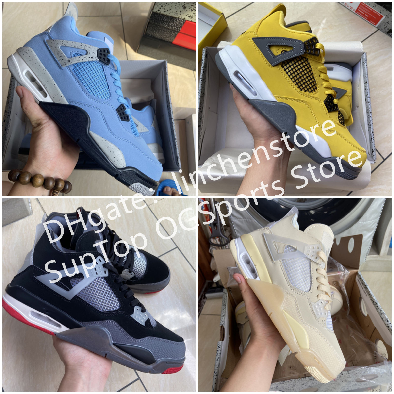 

Top Quality 4 Basketball Shoes University Blue men women 4s White Oreo Red Thunder 1s Shimmer Black Cat mens trainer JORDÁN, # 49