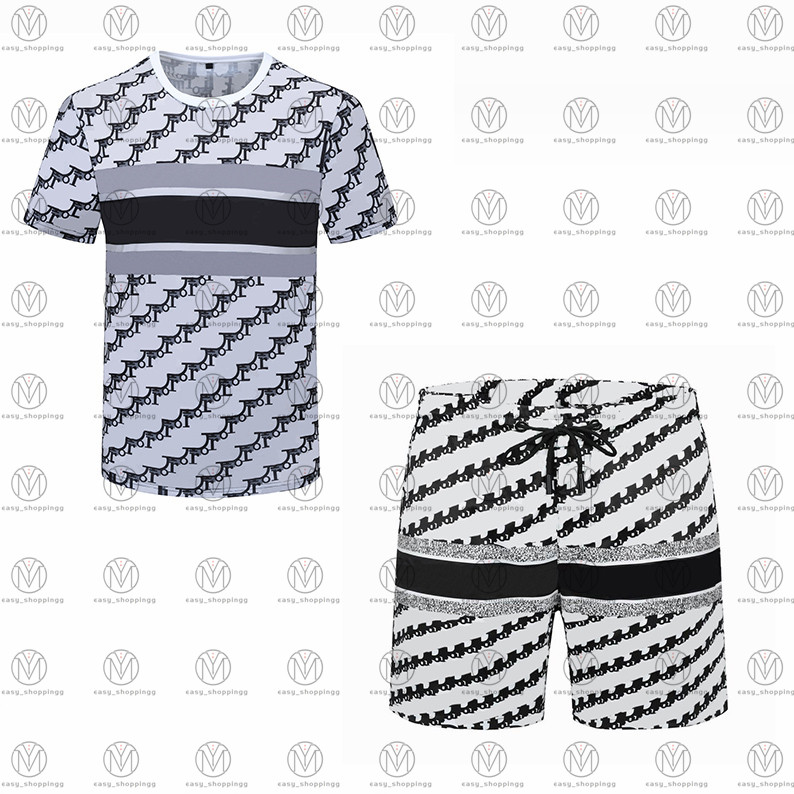 

Mens Beach Designers Tracksuits Summer Suits Fashion T Shirt Seaside Holiday Shirts Shorts Sets Man S Luxury Casual Sports Outfits Sportswears Asian size M-3XL, 1-top
