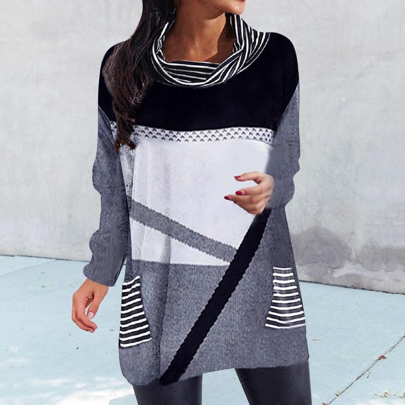 

Women's Blouses & Shirts Autumn Long Sleeve Blouse Women 2022 Casual Skew Collar Patchwork Shirt Slim Office Lady Basic Tops Tee Blusas, White
