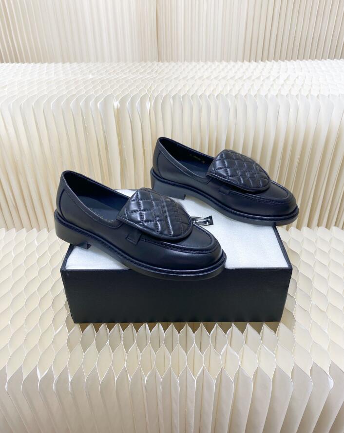 

Loafers Lambskin Shoes Luxury Designer Women Leather Outdoor Shoe with Box, Black