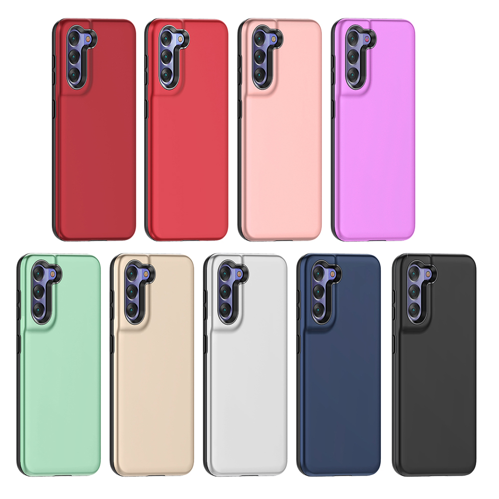 

For Samsung Galaxy A32 4G A52 A72 Hybrid Cell Phone Cases Combo 2 in 1 TPU PC Shockproof Mobile Case Back Cover D1, Dark red