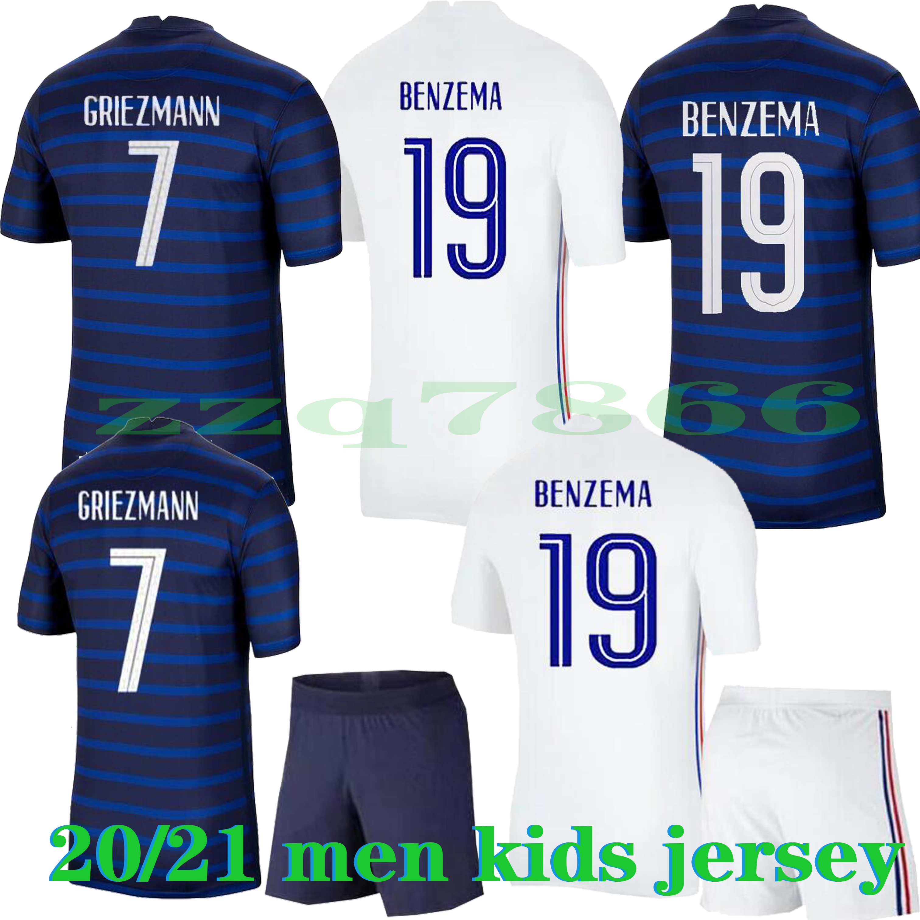 

BENZEMA 2021 POGBA Soccer Jersey GRIEZMANN VARANE HERNANDEZ Football Shirt PAVARD Kids Kit KANTE KIMPEMBE maillot de foot CAMAVINGA RABIOT Uniform, Black;yellow