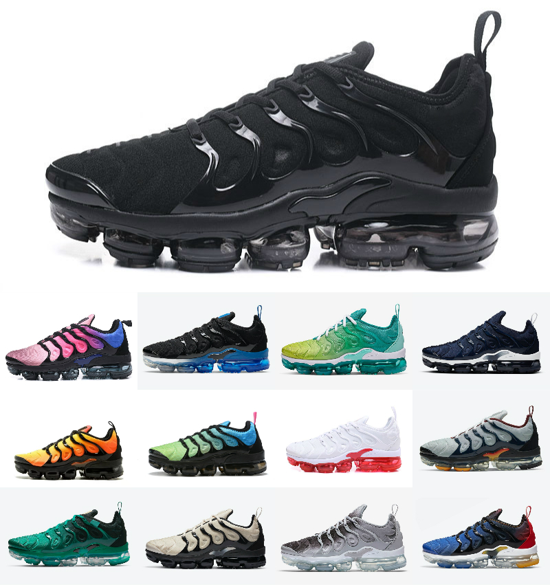 

Top Quality TN PLUS Women Mens Running Shoes tns Triple White University Red Black Royal Trainers Atlanta Fresh Creamsicle Electric Green Sunset Sports Sneakers, Bubble package bag
