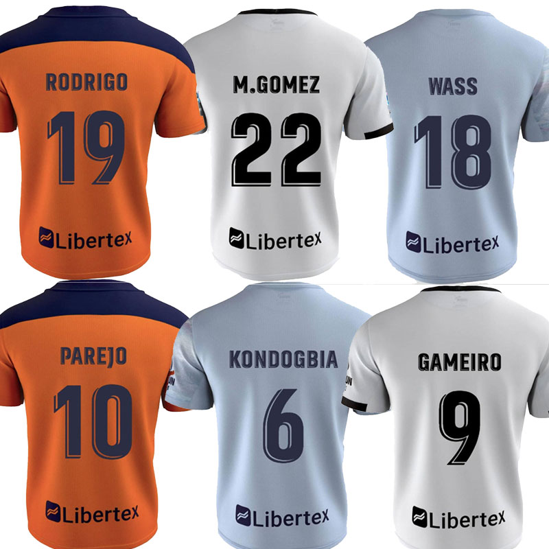 

2021 Valencia Soccer Jerseys Camiseta de fÃºtbol 20/21 RODRIGO PAREJO KANG IN GAMEIRO GAYA GUEDES C.SOLER football shirt, Black;yellow