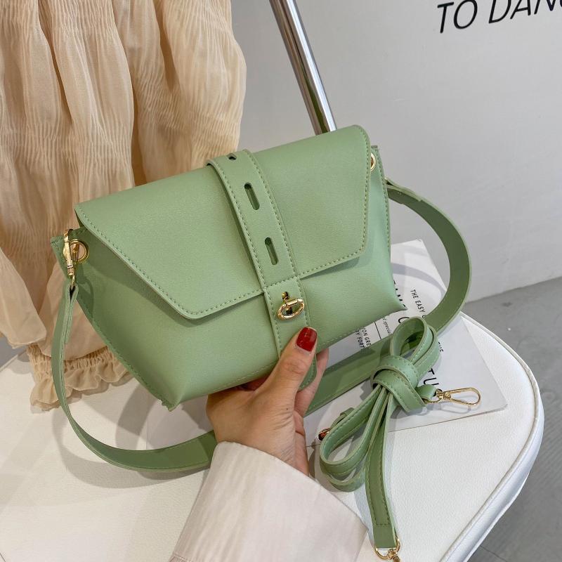 

Style Retro Women Bag 2021 Fashion Solid Color Soft Surface Shoulder Underarm Simple Messenger Cross Body, Black