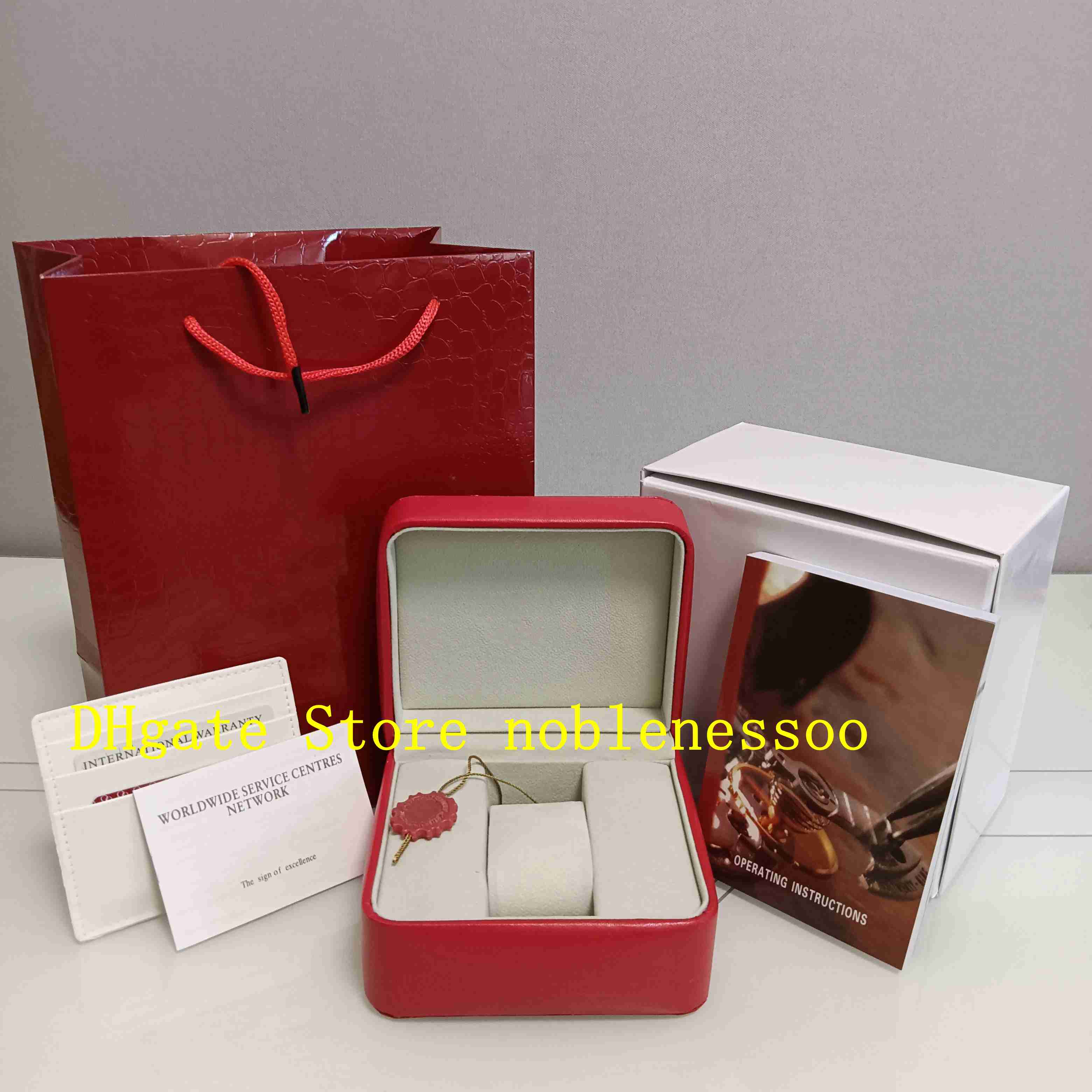 

TOP High Quality Watch Red Leather Original Box Papers Boxes Handbag For Planet Ocean Co-Axial 600M 300M 150M Skyfall James Bond 007 CAL.850, Black;blue