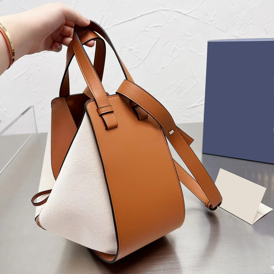 

Party Shopping Vacation 29cm*25cm Shoulder Bags Women Handbags Crossbody Hand Hammock Bag Folding Double Zipper Crossbody 6 Styles Splicing Color P2919, With box