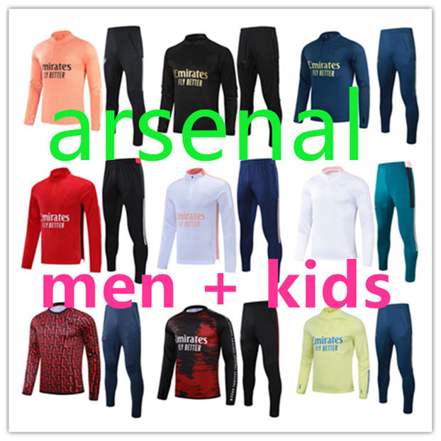 

2021 2022 Men arsen tracksuit Soccer Jersey Set jacket 21/22 Training SUIT uniform long sleeve men and kids, Green
