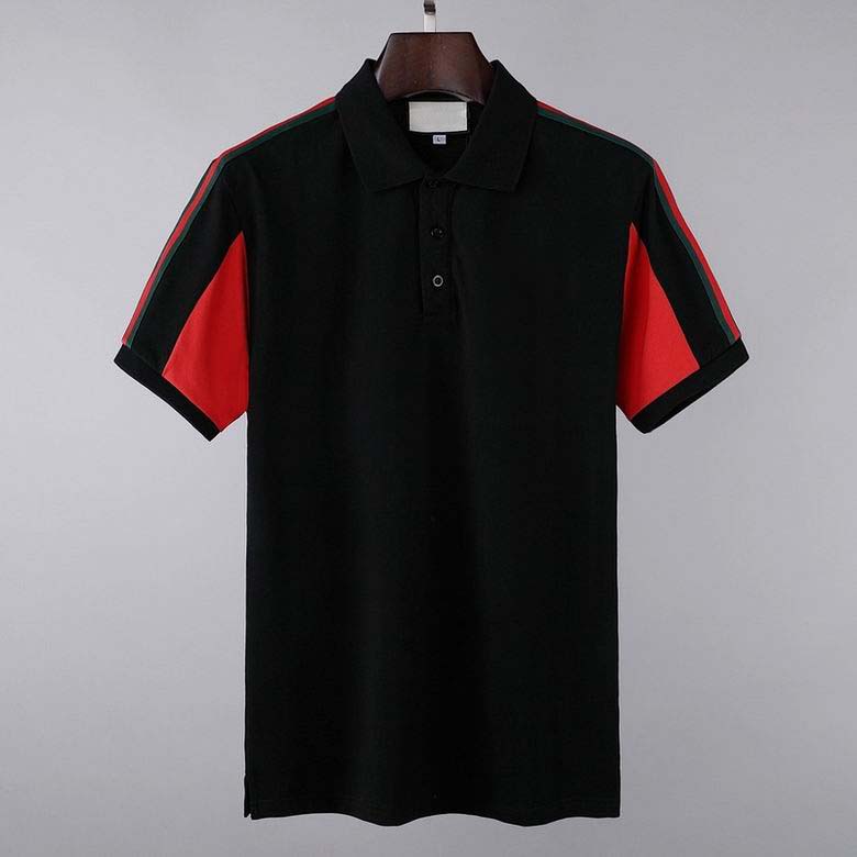 

21ss Luxury fashion classic mens letter striped embroidery shirt cotton mens designer T-shirt white red Skateboard polo shirt male -2XL