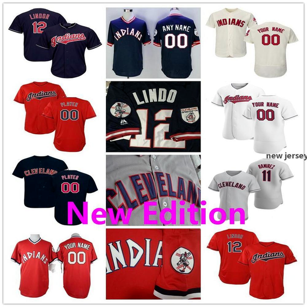 

Jose Ramirez Jerseys Ricky Indians Vaughn Carlos Santana Shane Bieber Amed Eddie Rosario Jim Thome Kenny Lofton Leonys Martin Yasiel Puig, Only for men