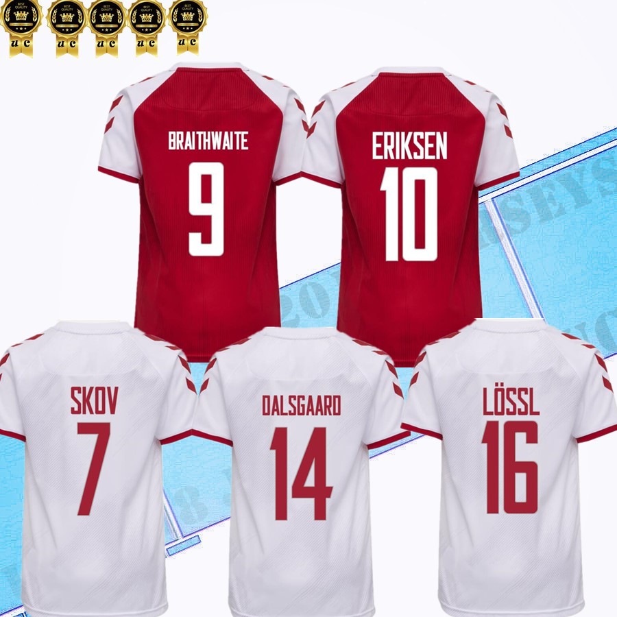

2021 2022 Denmark Soccer Jersey SCHMEICHEL KJAER CHRISTENSEN SKOV DELANEY BRAITHWAITE DBU HOME AWAY ERIKSEN DALSGAARD LOSSL football shirts, Black;yellow