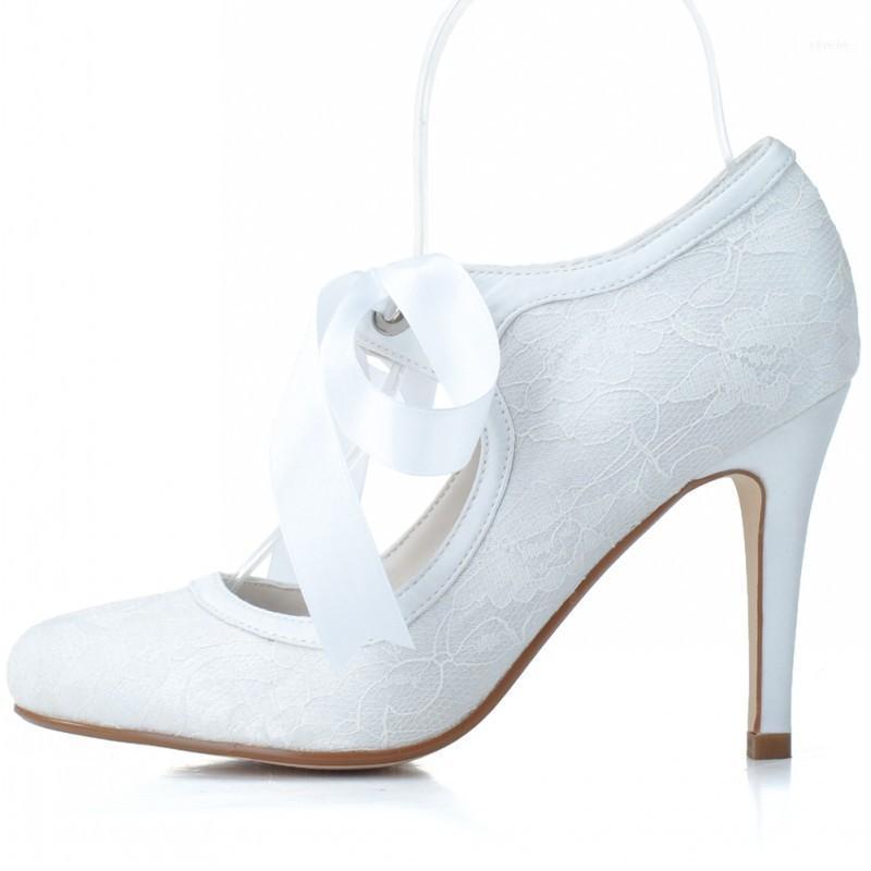 

Fashion Woman Pumps Elegant Lace High Heels Dress Shoes Round Toe Up Bride Wedding Thin Heel Zapatos Plus Size1, Blue