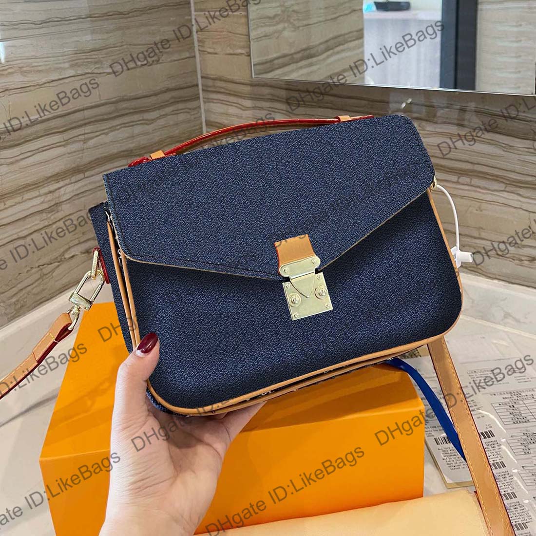

2021 luxurys designers bags pochette metis handbags purses women crossbody clutch wallets denim white letter messenger shoulder tote shoppin