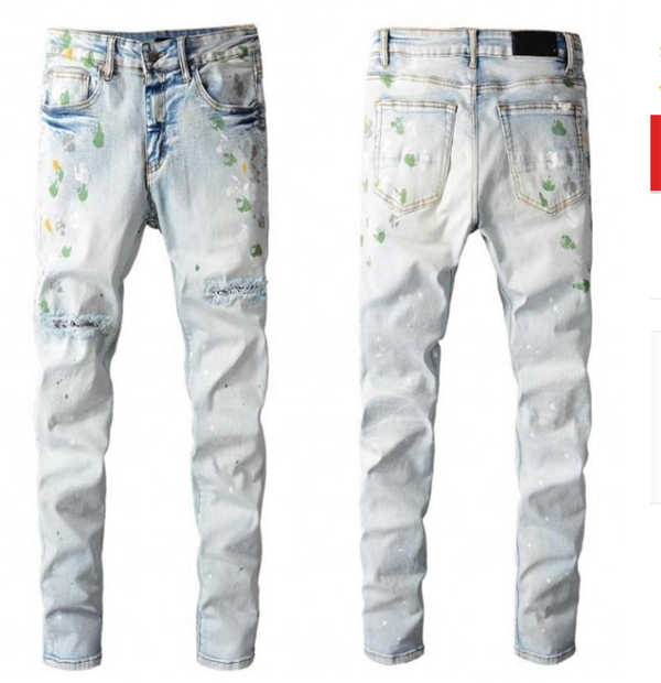 

High quality Mens jeans Distressed Motorcycle biker jean Rock Skinny Slim Ripped hole stripe Fashionable snake embroidery Denim pants AAAAA668