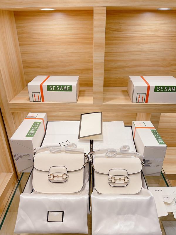 

Original 2021 fashion bag women designer 100% genuine leather handbag 1955 horsebit saddle tofu buckle shoulder bags messenger jewelry box
