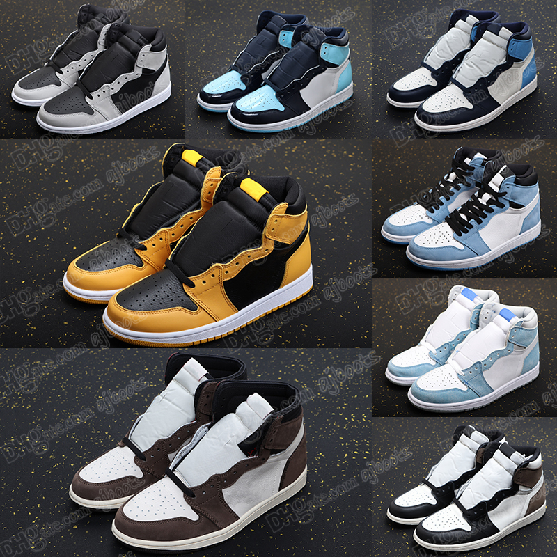 

2022 Jumpman Mens 1s Basketball Shoes University Blue UNC Womens High OG Dark Mocha Pollen Chicago Smoke Grey Obsidian Twist Fearless Trainers Sport Sneakers Size 47, 33