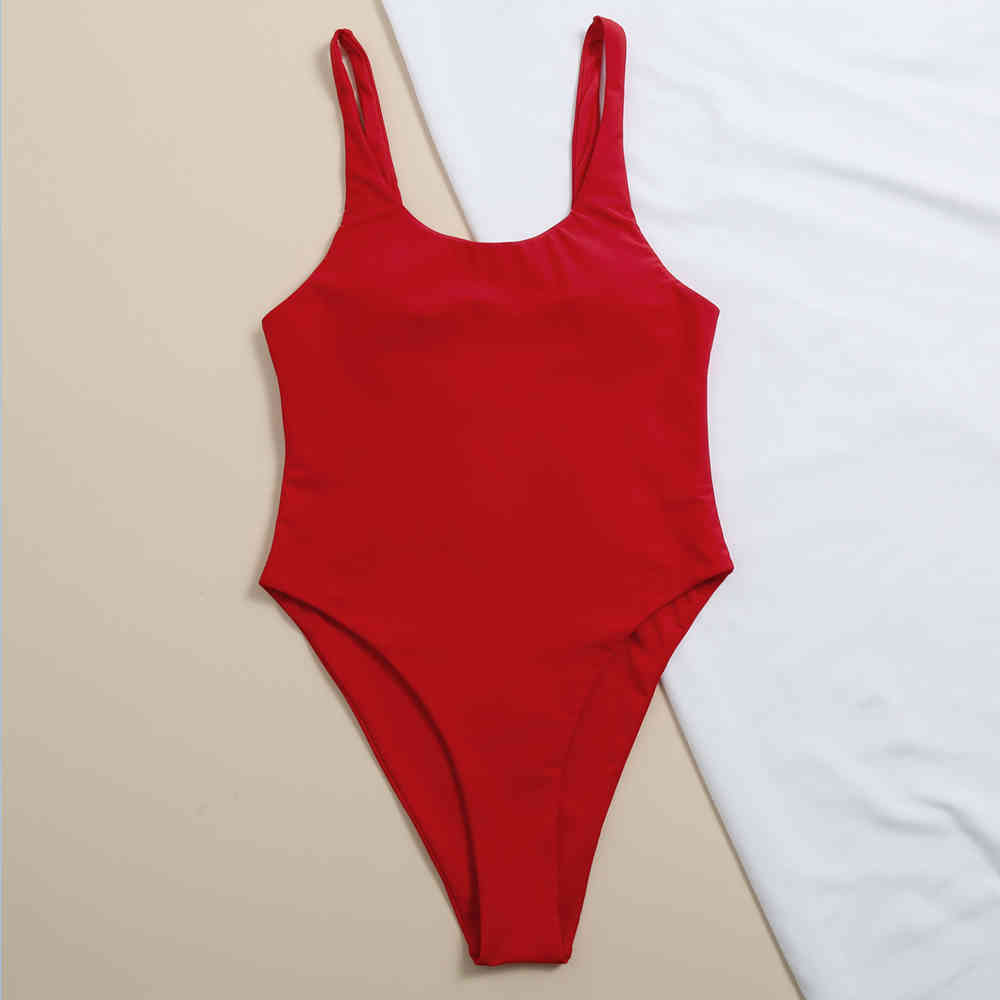 

Swimsuit Women Swimwear Push Up Swim Suit Red Bodysuit Bathing Sexy Vintage Monokini Beachwear Bathers 210520