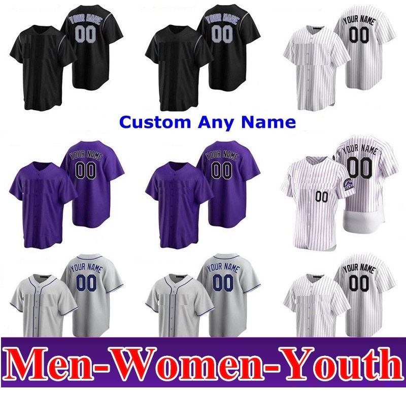 

20 21 Colorado Men Women kids youth Nolan Arenado 2021 Baseball Jerseys Rockies Trevor Story Charlie Blackmon David Dahl Daniel Murphy Ian D, Blue;black