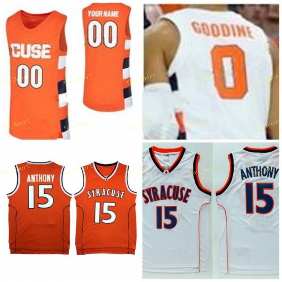 

NCAA College Syracuse Orange Basketball Jersey 15 Anthony 44 Derrick Coleman 11 Oshae Brissett 0 Adrian Autry 4 Antonio Balandi Custom Stitched, As