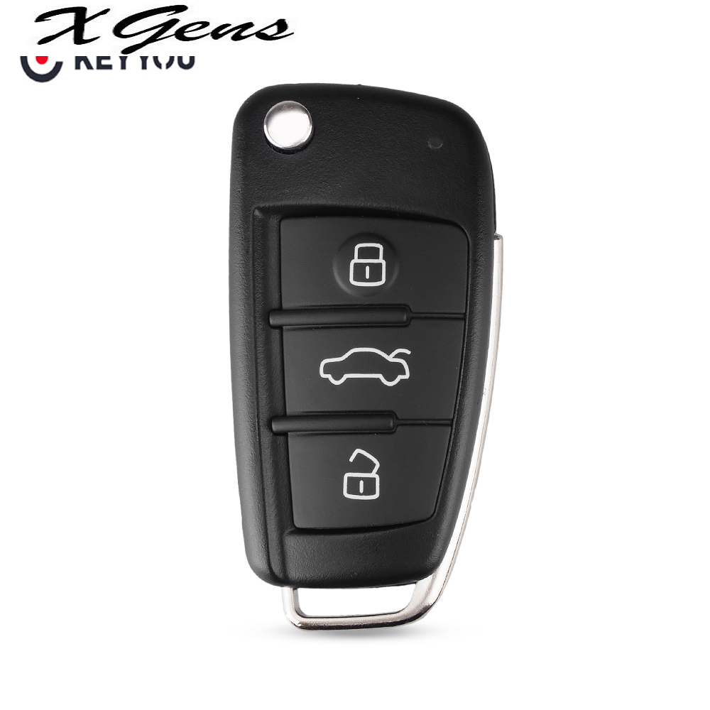 

3 Button Folding Flip Remote Key Shell Case Fob For Audi A6L Q7 A2 A3 A4 A6 A6L A8 TT 2008 2009 2010 2011 Fob Case, Other