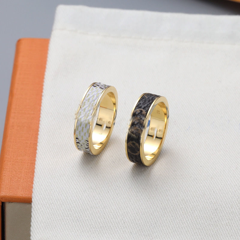 

2021 high quality Rings trend retro titanium steel sticker letter versatile fashion men's and women's couple ring