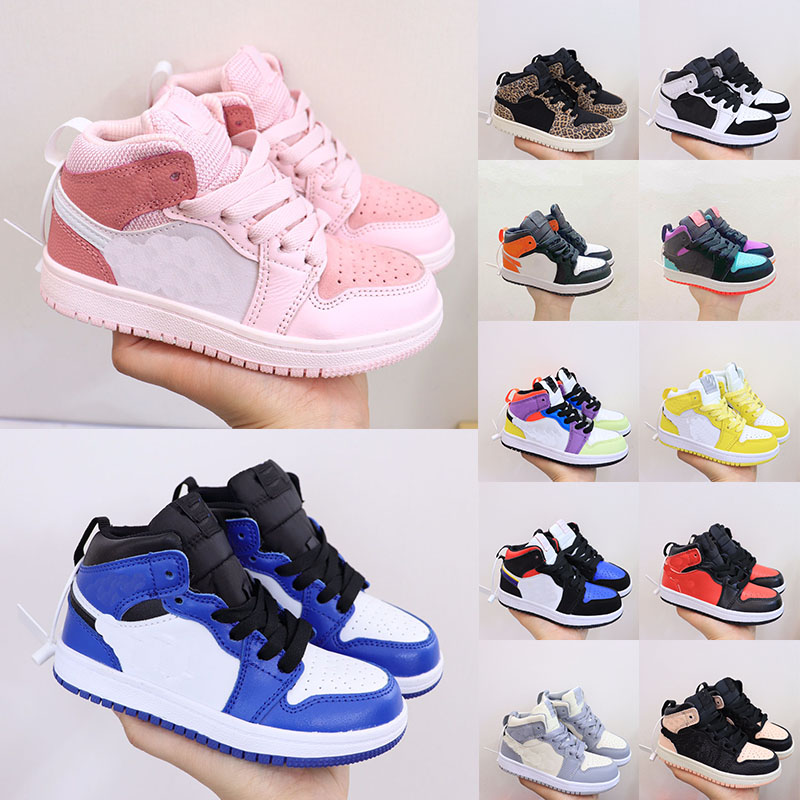 

Kids Girls 1 1s high dark mocha hyper royal basketball shoes university blue chicago twist light smoke grey shadow sneakers petent bred Childrens sprots trainers, A2