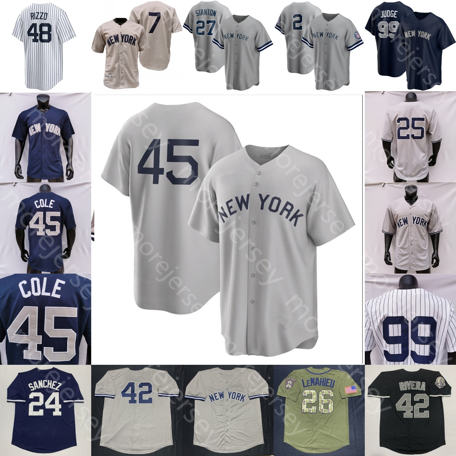 

2021 Field of Dreams Clay Holmes Jersey Joey Gallo Anthony Rizzo Aaron Judge DJ LeMahieu Gerrit Cole Gleyber Torres Sanchez Urshela Giancarlo Stanton Kluber Chapman, Grey fashion