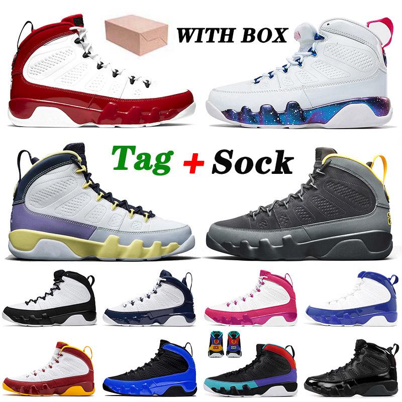 

2021 WITH BOX Jumpman 9 9s Mens Womens Basketball Shoes Cactus Flower University Gold White Gym Red Racer Blue Trainers Sneakers SIZE 40-47