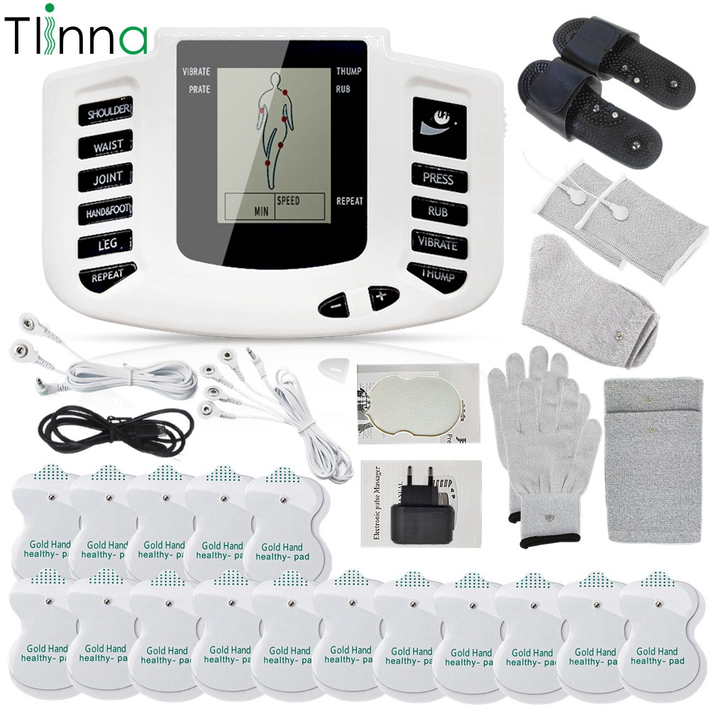 

Digital Electric Massager EMS Tens Acupuncture Body Massage Nerve Muscle Stimulator with Glove Sock Bracer Kneepads Health Care