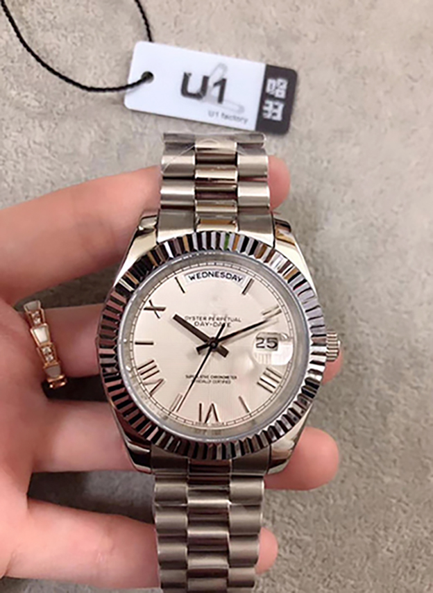 

2021 News Men Watches 41MM Sapphire Glass Stainless Steel Mechanical Automatic Mens Daydate wristwatches, Make waterproof 50m