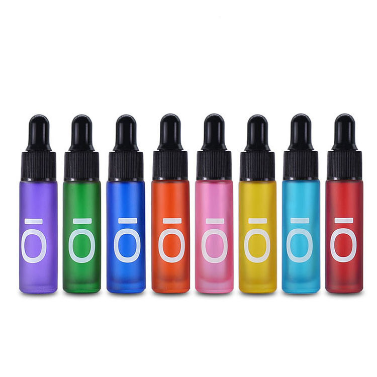 Colorful Frosted Roll on Bottles Thick Glass Massage Roller Bottles Tube Vials Containers 10ml Refillable Perfume Spray Bottle Mist Cosmetic Makeup Container