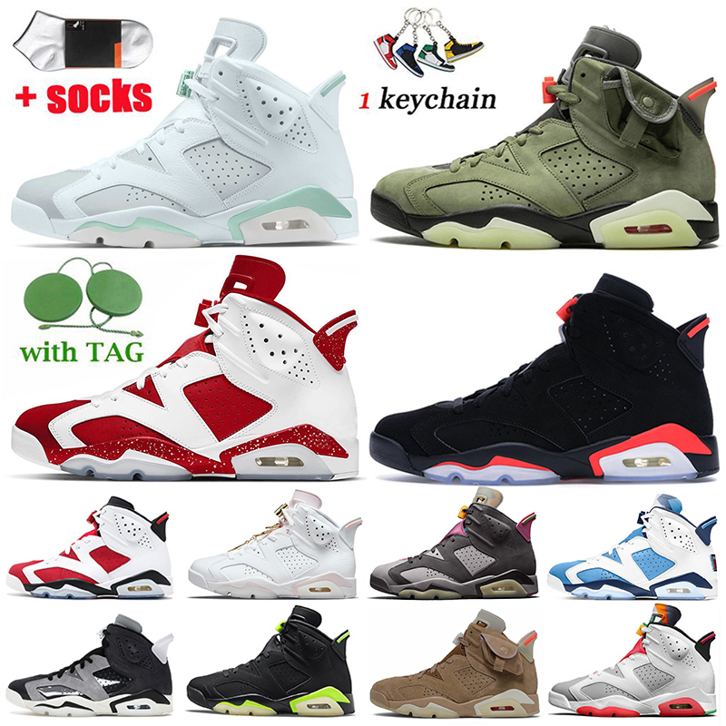 

Red Oreo 6s Basketball Shoes Jumpman 6 Women Mens Trainers Georgetown UNC Mint Foam Carmine Black Infrared Gold Hoops Midnight Navy Bordeaux Cactus Jack Sneakers, D28 white infared pack 40-47