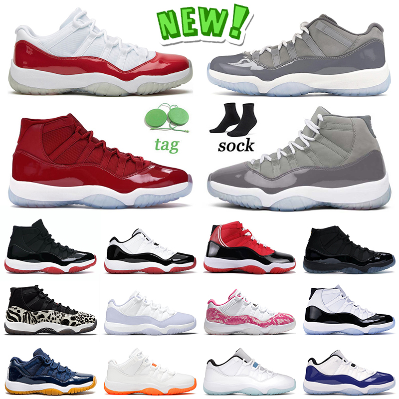 

Top Fashion 11 11s Jumpman Basketball Shoes High OG Sneakers Cool Grey Win Like 96 Low Varsity Red Concord Bred Gamma Blue Cap and Gown Citrus Navy Gum Mens Women EUR 36-47, A63 cool grey 2021 40-47