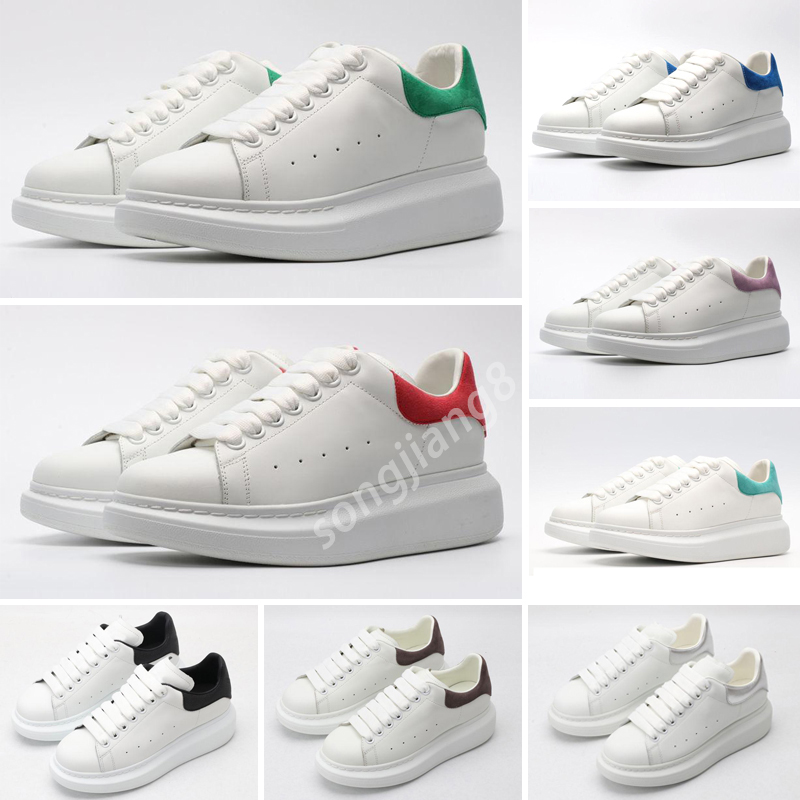 

[with box] Top quality Mens Casual shoes Womens sneaker Fashion Chaussures Shoe Beautiful Platform Sneakers Leather Solid Colors Dress Large Suede Trainers size 35-46, Color 5