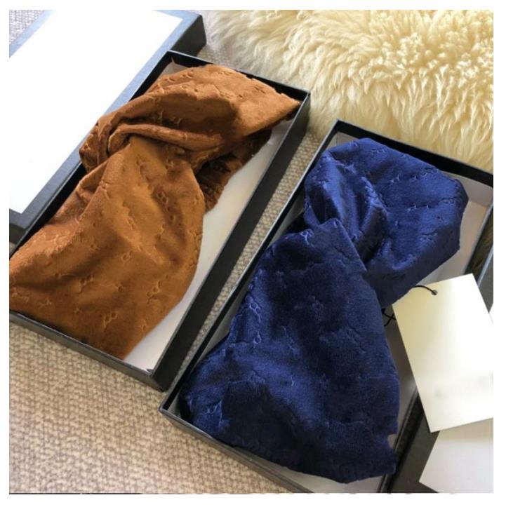 

Elastic Turban Velvet Headbands for Women and Men Designer Winter Warm head scarf Cross hairbands Headwraps Streetwear Hair Jewelry Gift