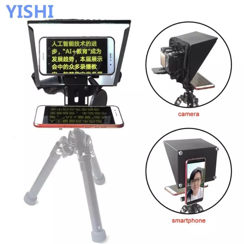 

Portable Prompter Smartphone Teleprompter For S Live Interview Speech DSLR Cameras Mobile Phone With Remote Control Lighting & Studio Access