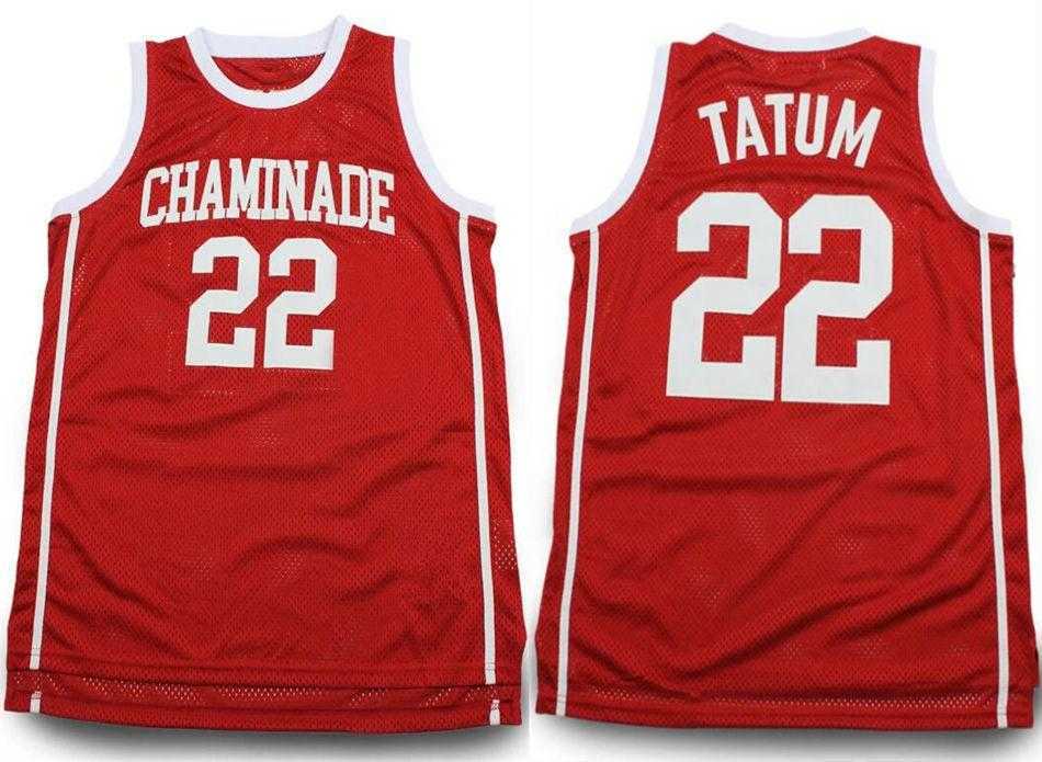 

Chaminade College Preparatory School Jayson Tatum #22 Red Retro Basketball Jersey Men's Stitched Custom Number Name Jerseys