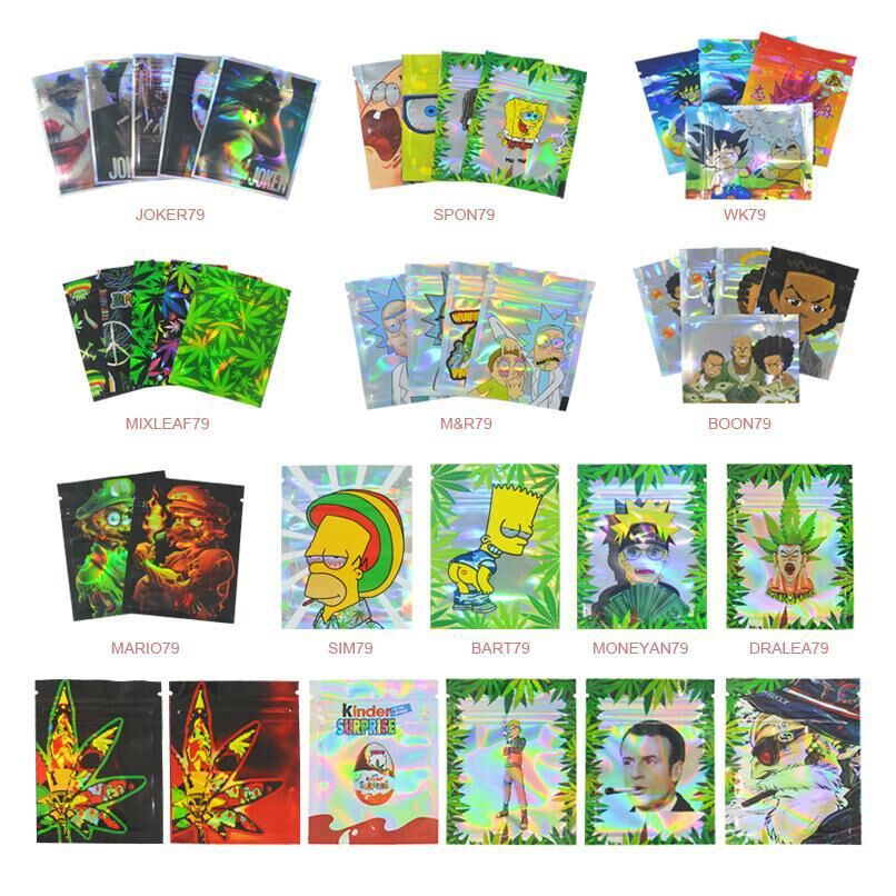 

Eco friendly biodegradable rainbow plastic ziplock candy bags reusable food small resealable deodorant zipper mylar bag for snack