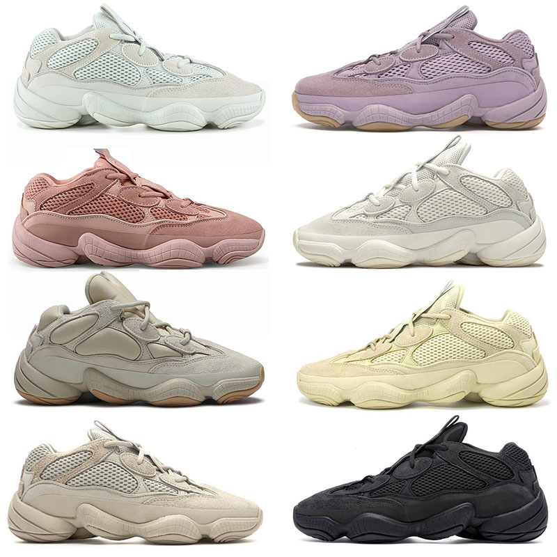 

With Box 500 Kanye West Running Shoes Men Women Sports Sneakers Stone Soft Vision Bone white Utility Black Blush Salt PINK Mens Womens Trainers Size 36-47, B3 what the 36-47