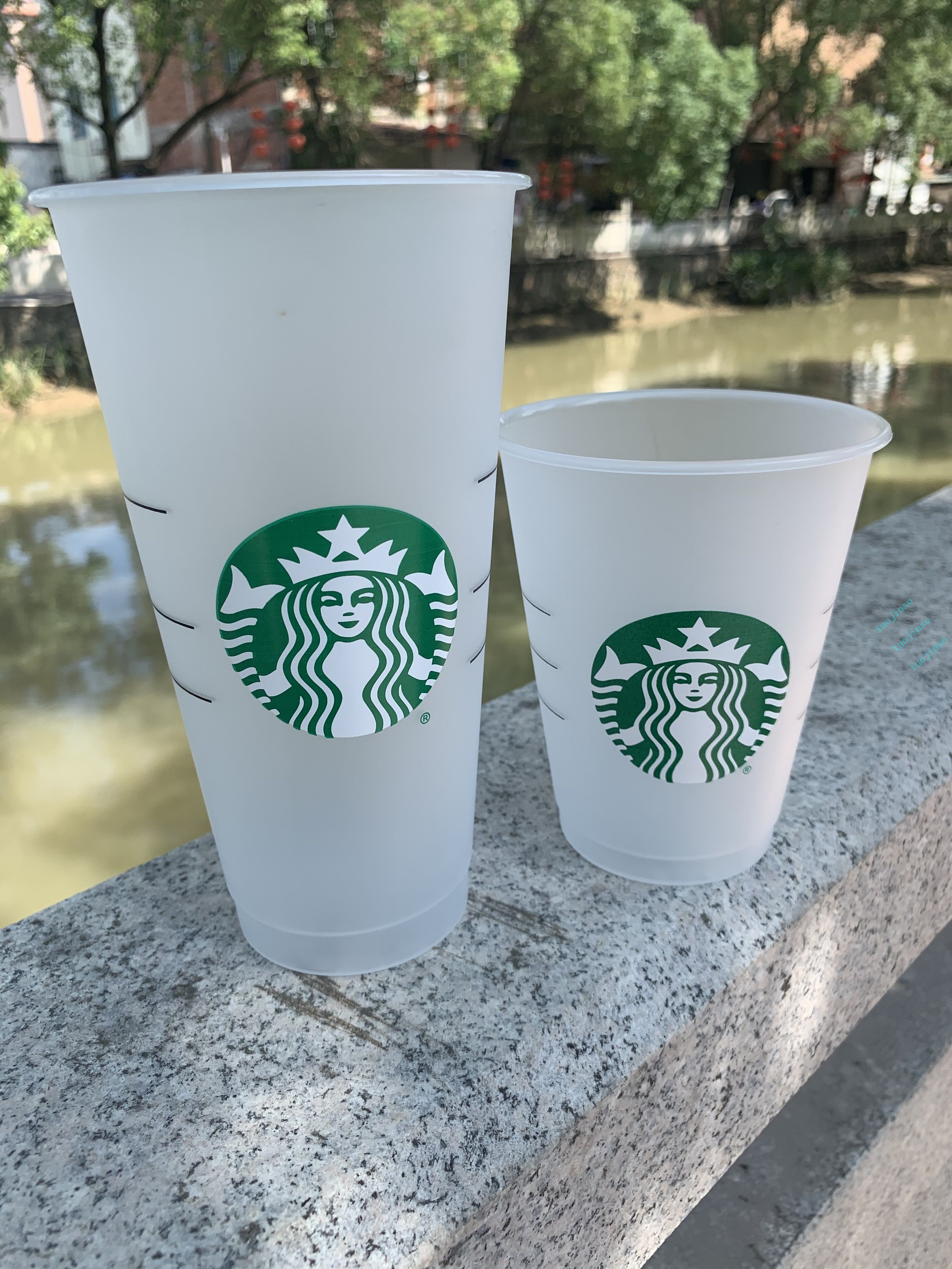 

DHL Free Starbucks 16oz 24oz Plastic Mugs Tumbler Reusable Clear Drinking Flat Bottom Cups Pillar Shape Lid Straw Bardian, White