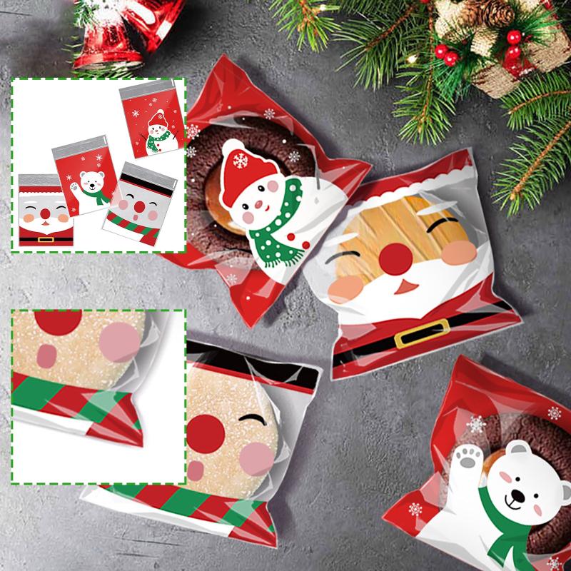 

Christmas Decorations 100pc Candy Bag Snack Drawstring Gift For Home Navidad Xmas Tree