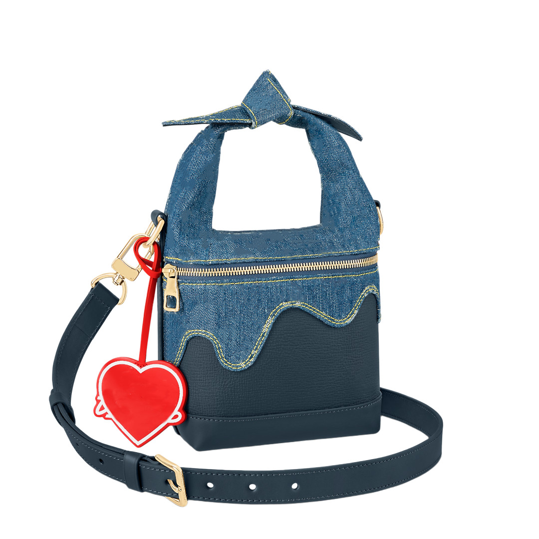 

2022 early spring luxury shoulder bag high quality denim leather stitching handbag Japanese style unisex messenger bags purse detachable shoulders strap, Customize