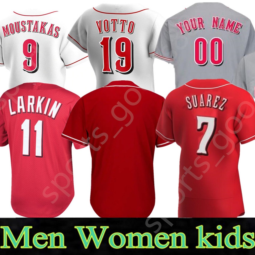 

2021 2022 Custom S-4XL Trevor Bauer Jersey Luis Castillo Mike 9 Moustakas Eugenio Suarez Joey Votto Aristides rEds Aquino Ken Griffey Nick Senzel Jerseys 05, Colour 1