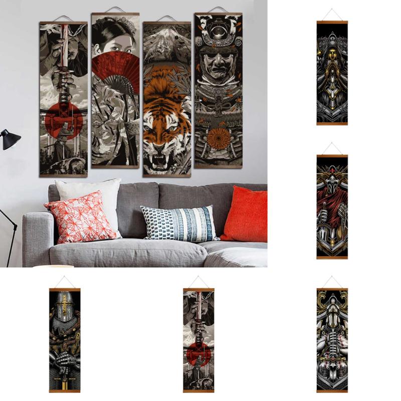 

Paintings Japanese Ukiyoe Ukiyo E HD Canvas Poster Wall Pictures For Living Room Decor Painting Art With Solid Wood Hanging Scroll